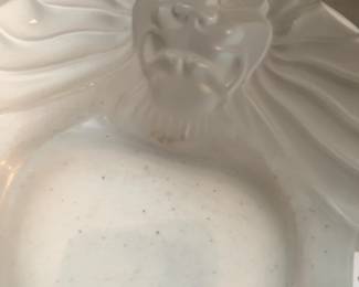 #122	Lalique crystal Teta De Lion dish ashtray 6 inch wide	 $40.00 
