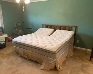 #2	King Size Split Mattress Adjustable Bed - (not two twins) 	 $200.00 

