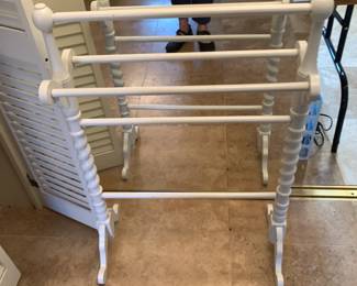 #38	White Painted Wood Quilt Rack	 $25.00 
