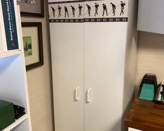 #41	Laminate 2 Door Cabinet w/6 Shelves - 24x17x71	 $45.00 
