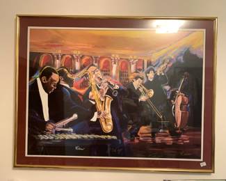 #136	Jazz fest signed and number 354/110 poster	 $75.00 
