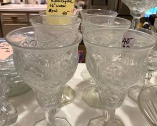 #99	V. McKee Rock crystal 6.5 water goblop 	 $40.00 
