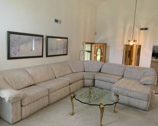 #1	Stratford 5 piece Hide-a-Bed Sectional - You Move - 116x142 	 $120.00 

