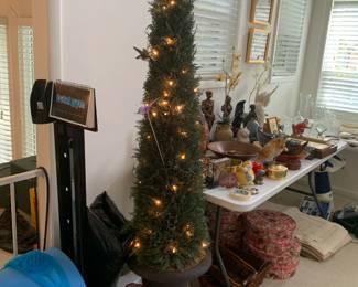 #7	Faux Tree Lighted in Pot - Lighted - 6' Tall	 $30.00 
