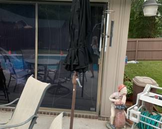#83	galteck black patio umbrella 54 long 	 $40.00 
