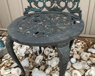 #79	aluminum small chair 19 inch tall 	 $25.00 
