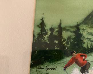 #135	Down the slope  on Crested Batte water color 	 $40.00 
