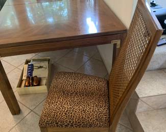 #15	Thomasville Wood Table w/2 leaves  (only has 2 chairs) - 65-97x40x30	 $75.00 
