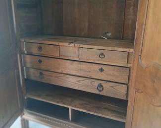 Interior of french cabinet