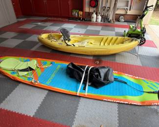 Kayak and inflatable paddle board