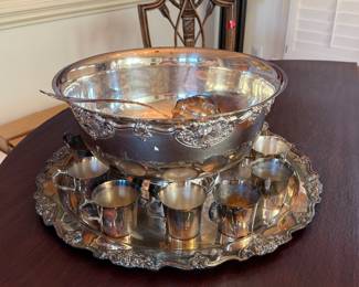Wallace "Harvest" punch bowl set
