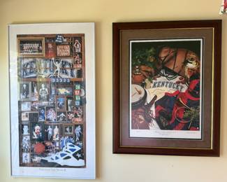 University of Kentucky framed art work