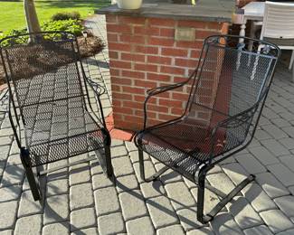 Pair of wrought iron chairs