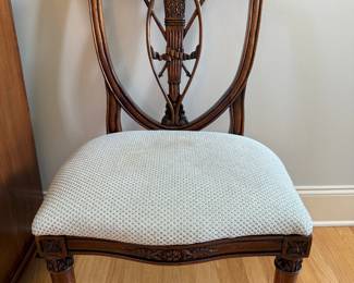 8 Spanish sheild back dining chairs - 2 Arm and 6 Side chairs