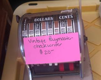 Vintage check writer