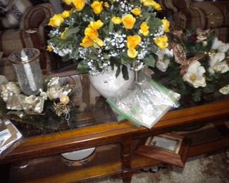 Glass top coffee table