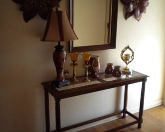 Entry table and mirror