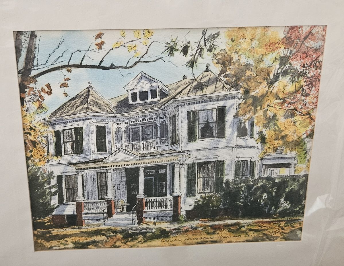 Louis Latzer House Water Color Paiting