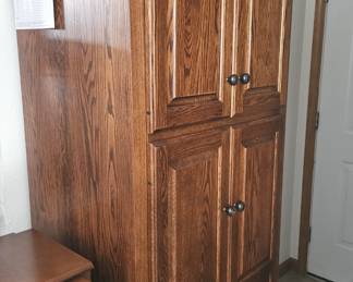 Amish Solid Oak Pantry
