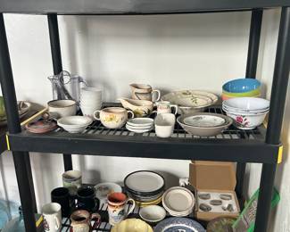 Cups and bowls.