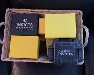 Several INVICTA watch box cases