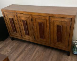 Solid wood sideboard $300, 4 doors, 2 shelves each side
