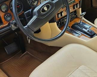 Driver's side seat of the Jaguar
