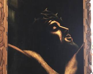 painting on velvet 'Jesus Crown of Thorns'