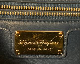 Salvatore Ferragamo Ginny Bag Blue Leather 