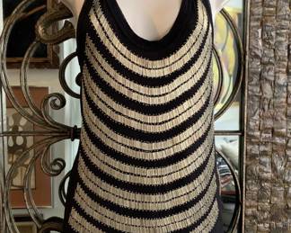 Cecilia De Bucourt Halter Metalic beaded Top