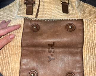 Yves Saint Laurent Raffia Downtown Straw Tote Bag
