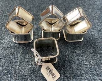 Silver Metal Napkin rings