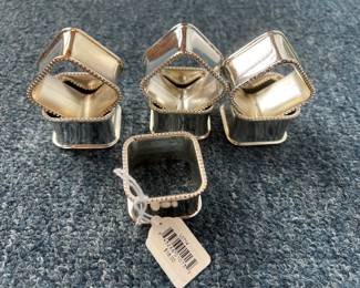 Silver metal Napkin rings