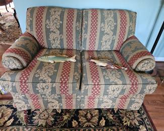 Loveseat and Porcelain Fish