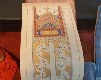 18th century handwriting 24k gold inlay book 