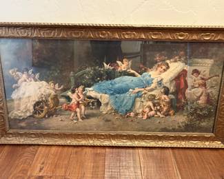 “Presentation of the Gown” by Hans Zaria, Austrian, (1859-1945)
Framed print