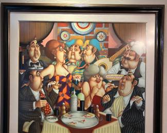 “Cocoliche” by Carlos Ferreira, Argentine
Framed serigraph
