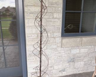Outdoor copper topiary garden stand