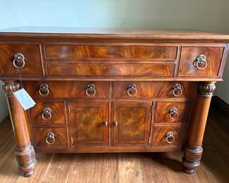 Henredon flame mahogany commode 10 drawer chest dresser
