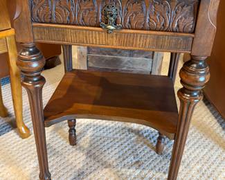 Antique French Brittany nightstand or end table