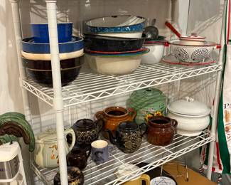 Antique & vintage enamel wear 
Stone wear bowls