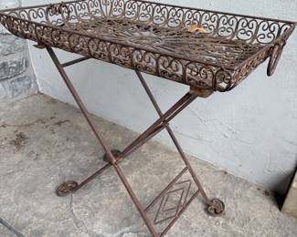 Outdoor iron serving tray