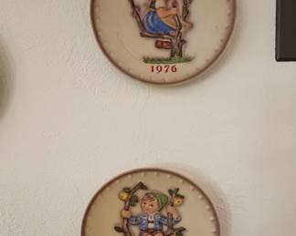 Vintage 1977 Goebel Hummel Annual Collector's Plate  "Apple Tree Boy" and 1976 Apple Tree Girl