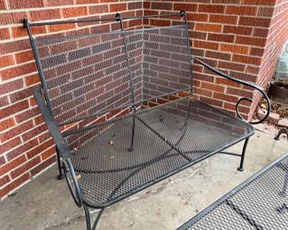 vintage wrought iron Glider 