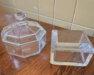 Arcoroc octagon candy trinket bowl with lid