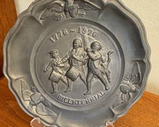 Scottsburg Indiana Foundry Bicentennial Pewter Plate 