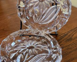 Mid-Century Clear Daisy Ashtrays (Heavy) 