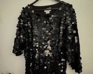 Black sequin top