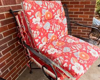 A set of outdoor chaise lounge cushions