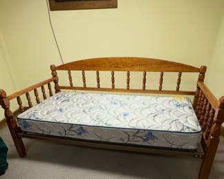 Vintage Oak Double Day Bed
